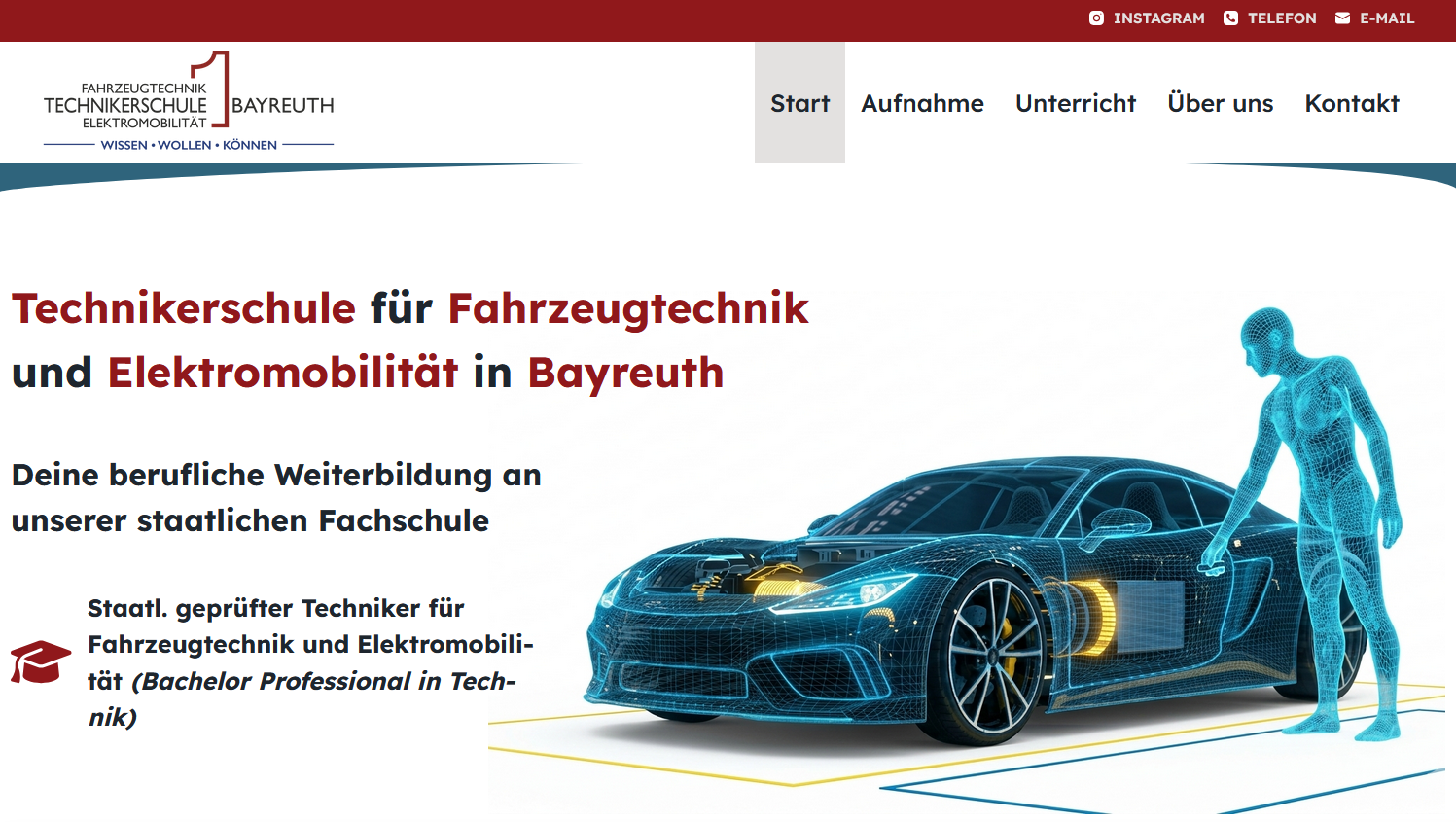 Neue Homepage der Technikerschule